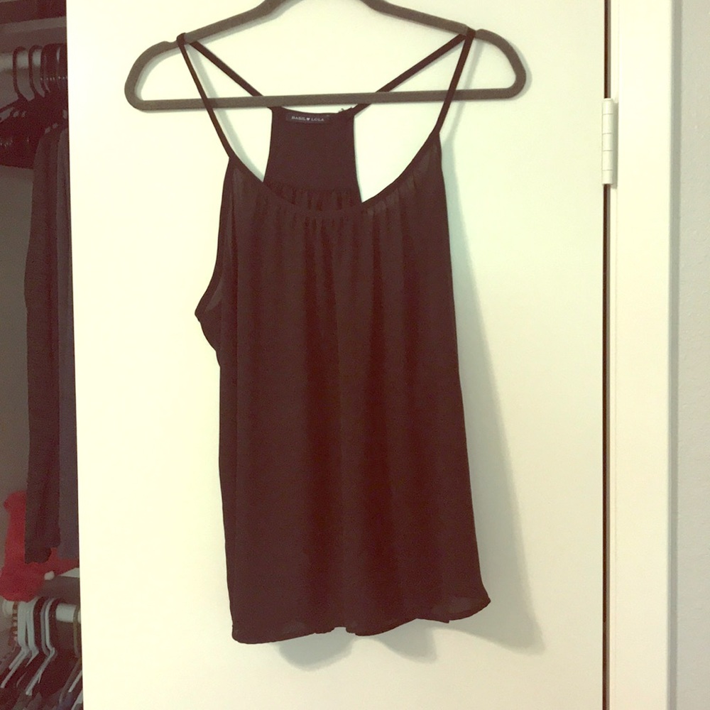 Black blouse tank